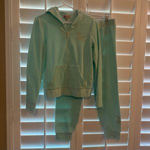 Juicy Couture Tracksuit Matching Set (Pants & Jacket) in Blue Light